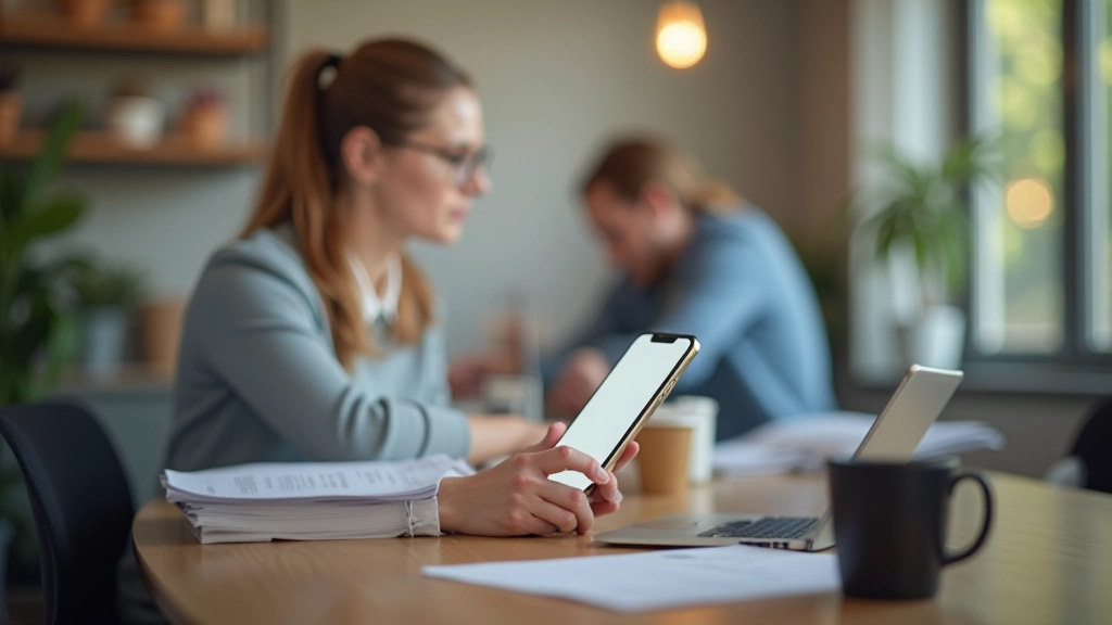 Smartfon wyświetlający aplikację do zarządzania zadaniami
